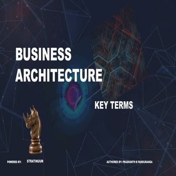 key terms relating to Business Architecture