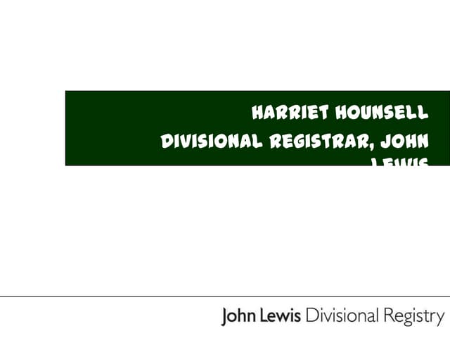 Harriet Hounsell, John Lewis Partne...
