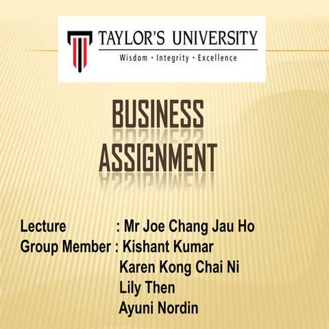 Business assignment | PPTX