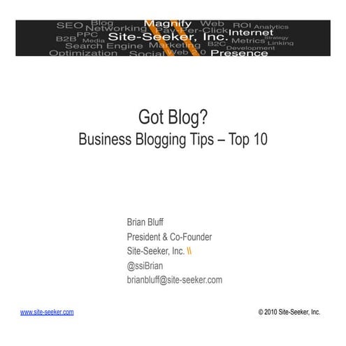 Business blogging tips   top 10