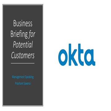 Prashant Saxena Business briefing Okta