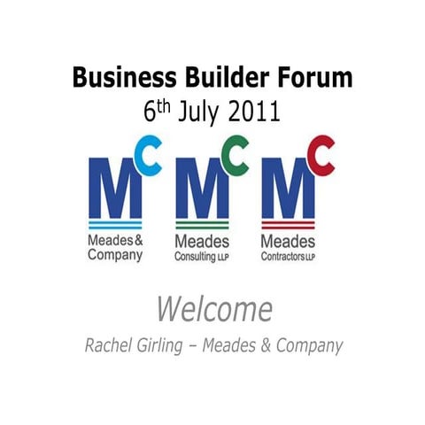 Business Builder Forum July 2011
