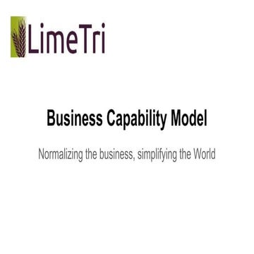 Business capability model v1.0