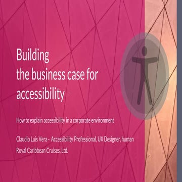 Building the business case for accessibility