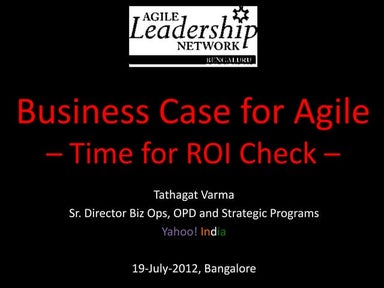 Business Case for Agile - Time for ROI Check