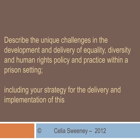 Business case for equality & diversity within the prison service may ...