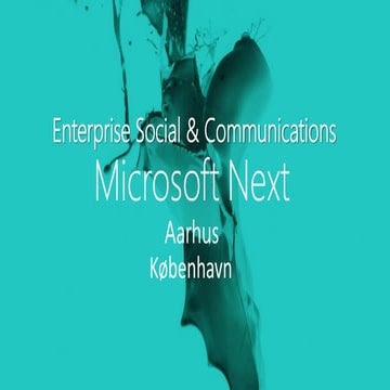 Business casen for sociale netværk og integreret kommunikation i virksomheden