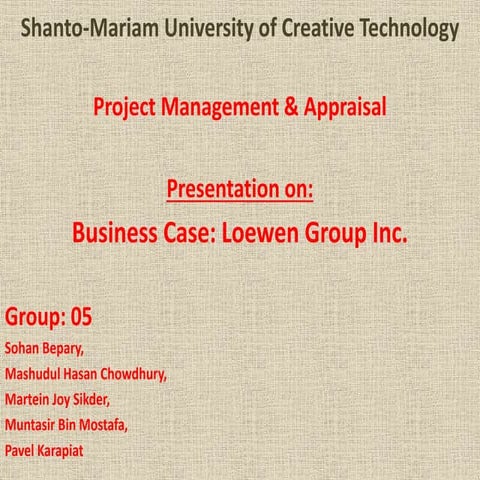 Loewen Group International Inc Business case study of loewen group inc. | PPTX