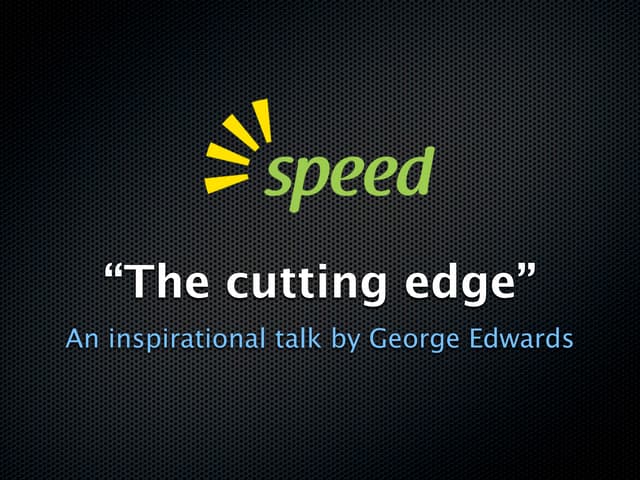 "The Cutting Edge" - Palletways Business Club Presentation