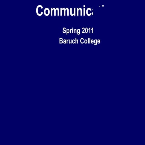 Business comms baruch spring 2010
