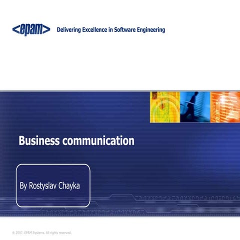 Rostyslav Chayka. Business communication