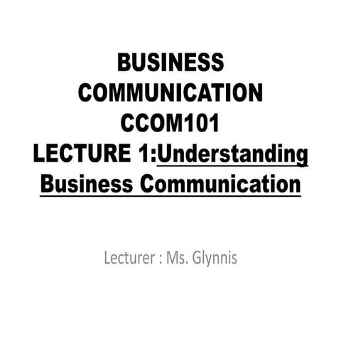Business communication 1