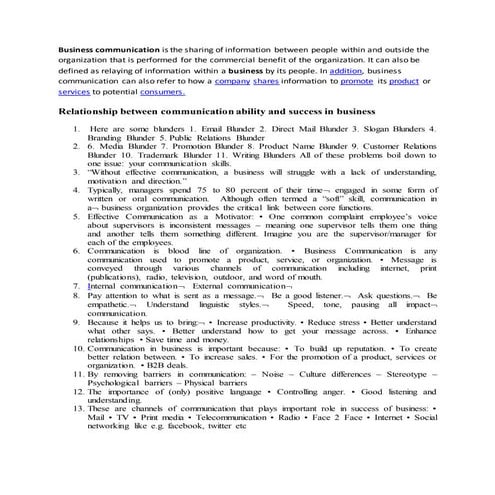 Business communication