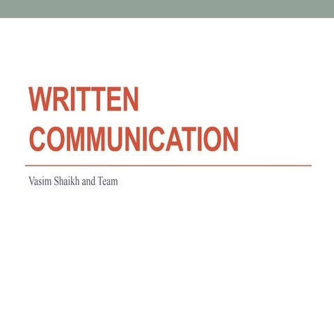 Written communication