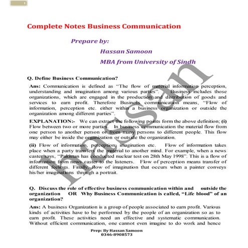 Business communication