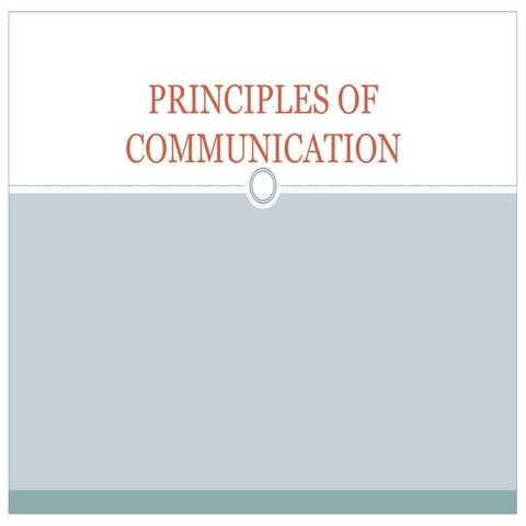 principles of communication