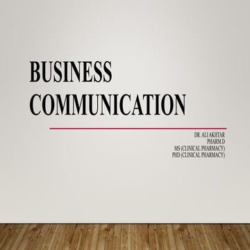 Business communication explanation .pptx