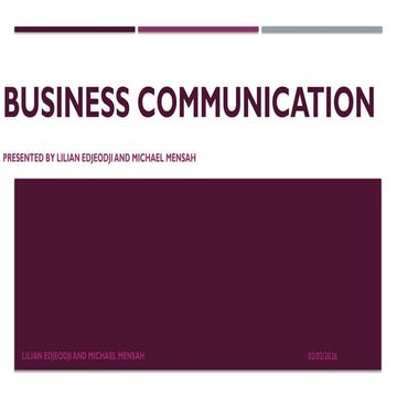 Business communication.pptx for Communication Skills | PPTX