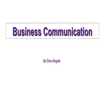 Business Communication Advanced for work force