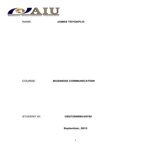 Business communication as a course