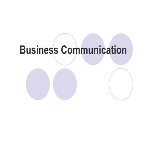 Business communication chap i