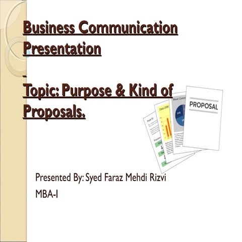Business communication presentation proposals sfarazr
