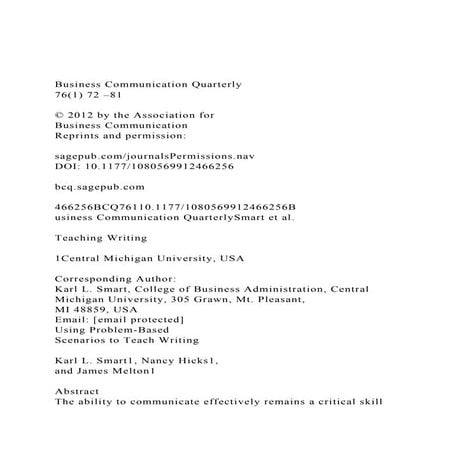 Business Communication Quarterly76(1) 72 –81© 2012 by th.docx
