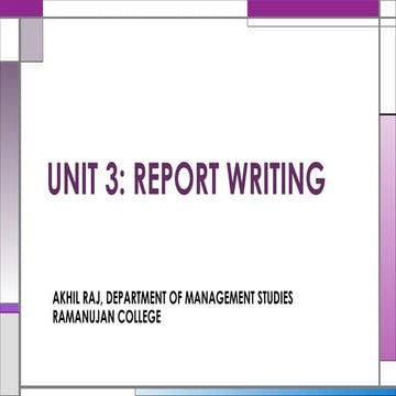 Business Communication  Unit - 3 ( PPT )
