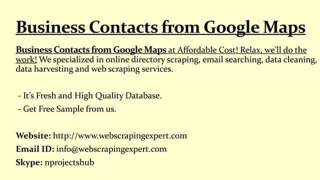 Scraping Data from Google Map - Businesscontactsfromgooglemaps 190402091522 Thumbnail