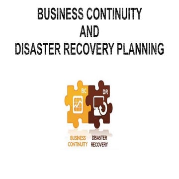 Business continuity and disaster recovery planning | PPTX