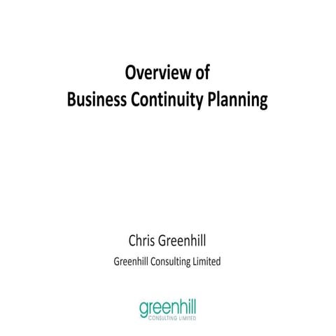 Business continuity overview slideshare