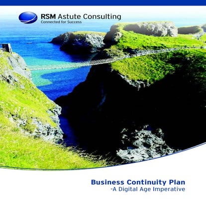 RSM India Publication - Business Continuity Plan: A Digital Age Imperative