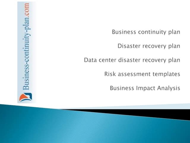 Business continuity plan