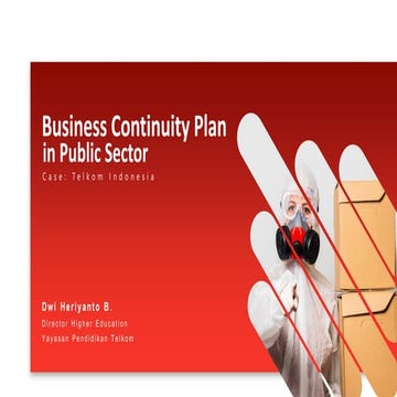 Business continuity plan in public sector 