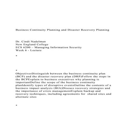 Business Continuity Planning and Disaster Recovery Plannin.docx