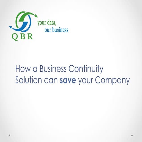 How a Business Continuity Solution can save your company