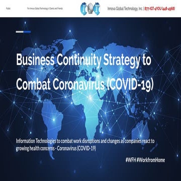 Business continuity strategy to combat coronavirus (covid 19) - innova ...