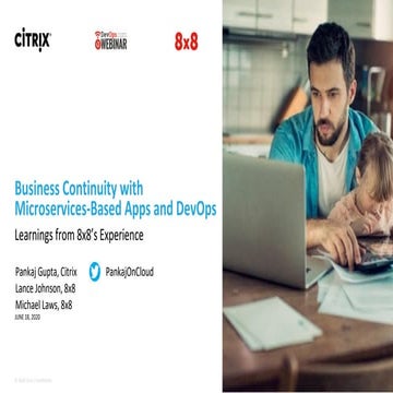 Business Continuity with Microservices-Based Apps and DevOps: Learnings from ...
