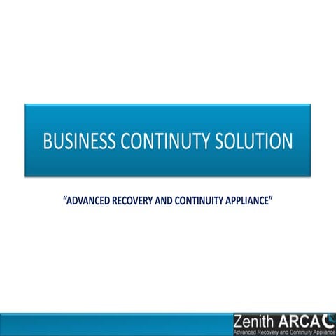 Business Continuty Solution