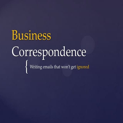 Business correspondence