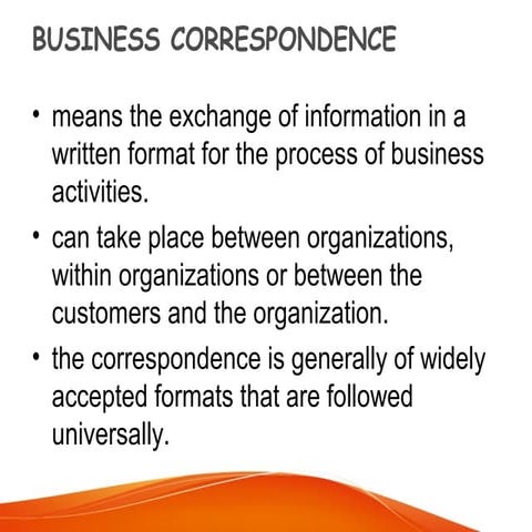 Business correspondence
