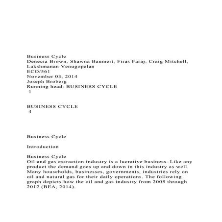 Business CycleDenecia Brown, Shawna Baumert, Firas Far.docx
