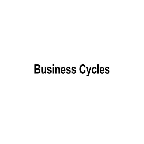 Business cycles