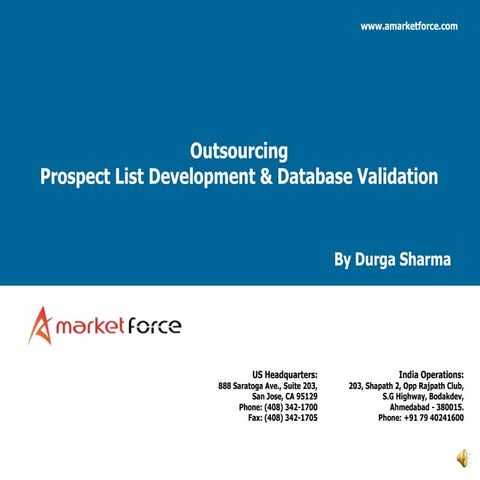 Business database  list development services -aMarketForce