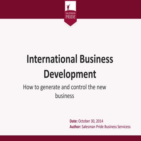 International Business Development for companies willing to expand Internatio...