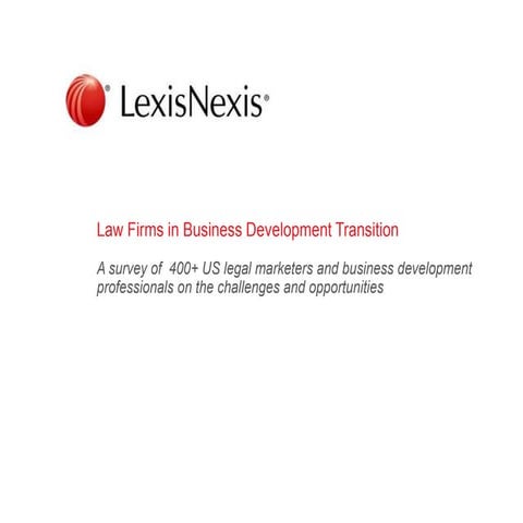 Law Firms in Business Development Transition