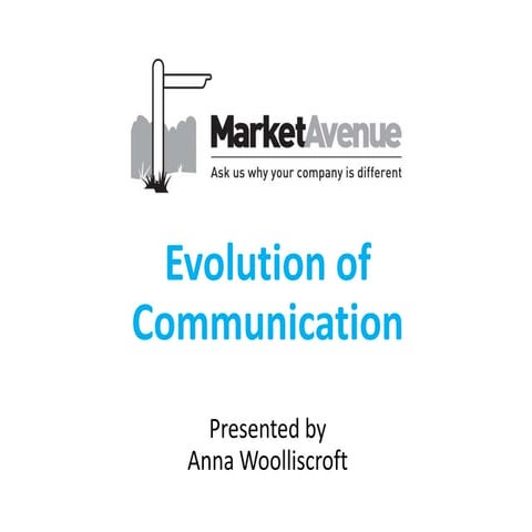 Evolution of Communication Business Dinner Speech