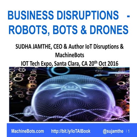 Business Disruption with Robots, Drones and Bots The IoT Tech Expo Oct 20 2016