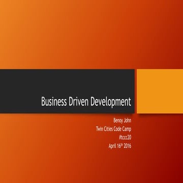 Business driven development