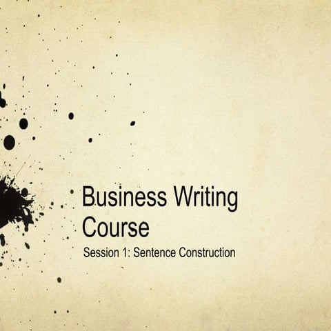 Business email writing Session 1